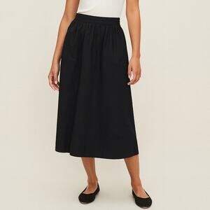 GAP Poplin Midi Skirt Blackz